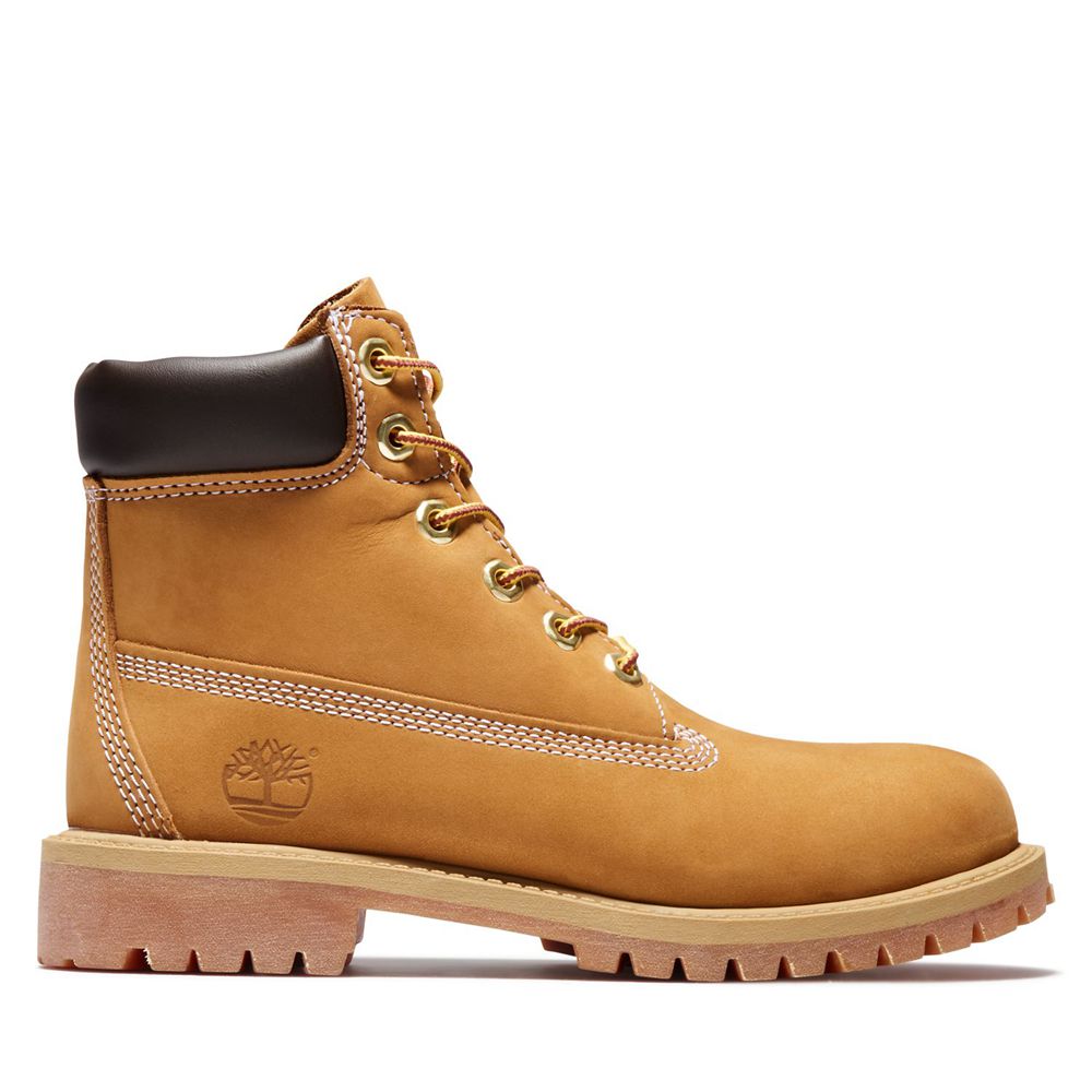 Timberland 6-Inch Μποτακια Παιδικα Καφε - Junior Premium Waterproof - Greece 3942605-RH